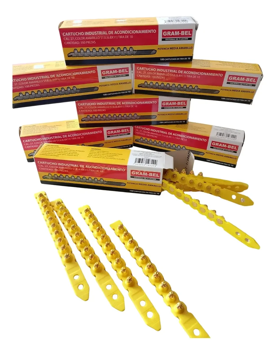 Cartucho De Tira Amarillo Cal 27 Yht Gram-bel